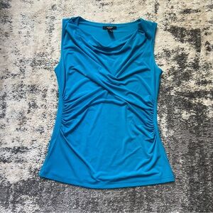 Alfani Blue Ruched Tank Top